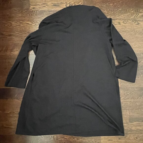 Bryn Walker Black Open Front Cardigan Jacket Duster with pockets-XL/L - Picture 5 of 9